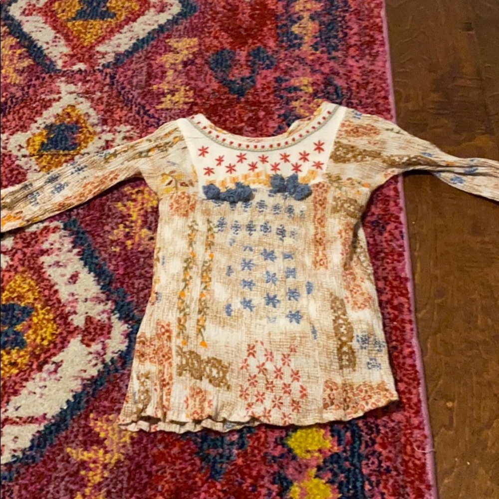 Mimi & maggie boho toddler girl top blouse 2T